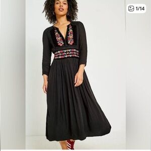 Free People Flora Embroidered Floral Dress XS